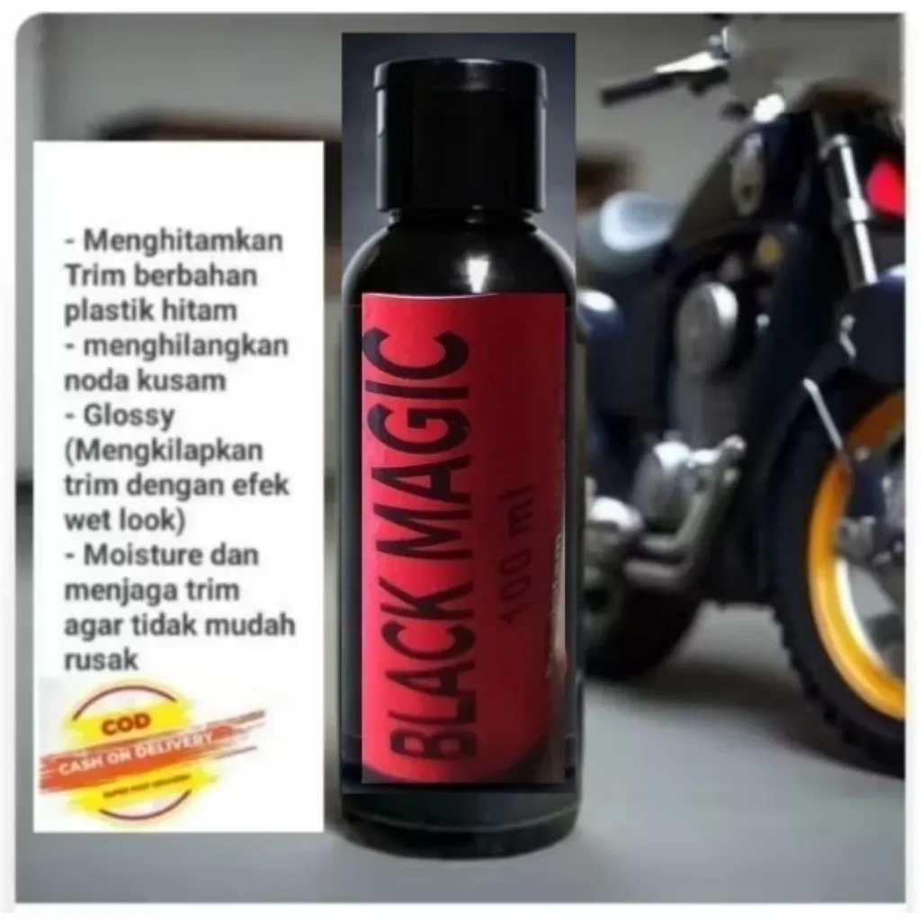 BLACK MAGIC 70 ml PREMIUM PENGHITAM BODY MOTOR _ BIBIT SEMIR MOTOR BAN / DASHBOARD MOBIL DAN BODY MOTOR TERLARIS