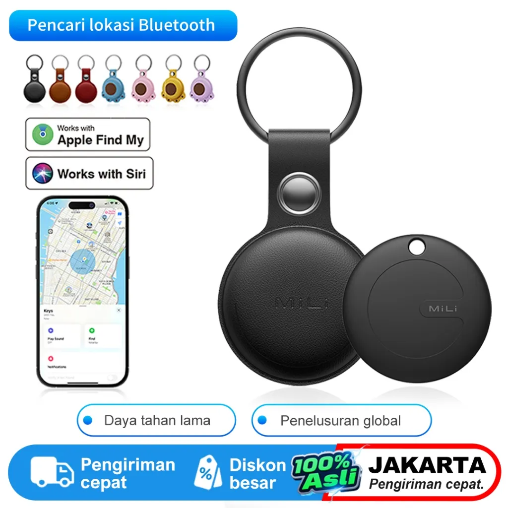 Mili MiTag Pencari lokasi (IOS & Android) Bluetooth Locator Pelacak Pemosisian Global, Tas, dan Lainnya, Jangkauan hingga 120m, Tahan Air, Pencari Ponsel, Kompatibel dengan iOS