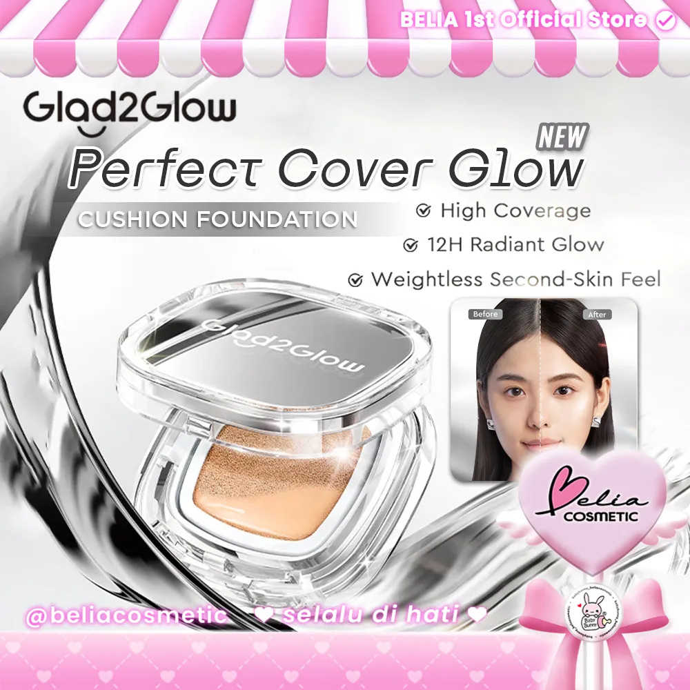 ™ BELIA ™ GLAD2GLOW Perfect Cover Glow Cushion | Waterproof | High Coverage