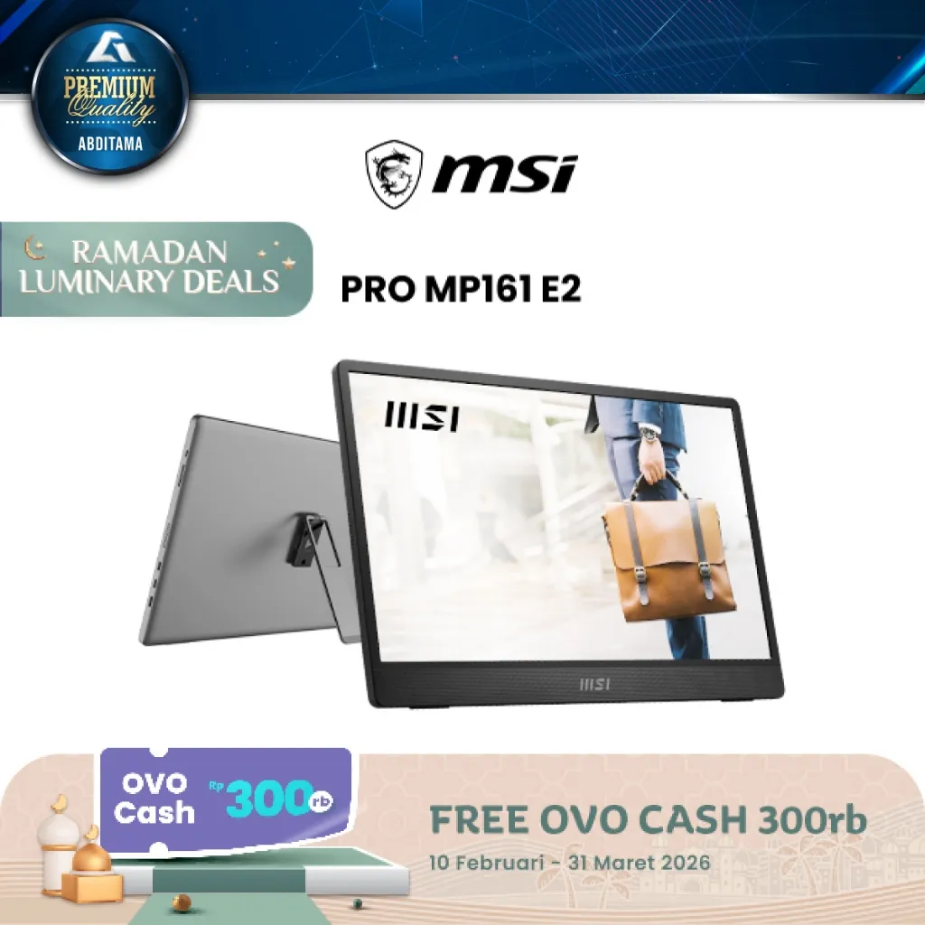 MSI Pro MP161 E2 / MP165 E6 15.6 IPS FHD 60Hz 4ms Speaker Tripod Mount EyesErgo