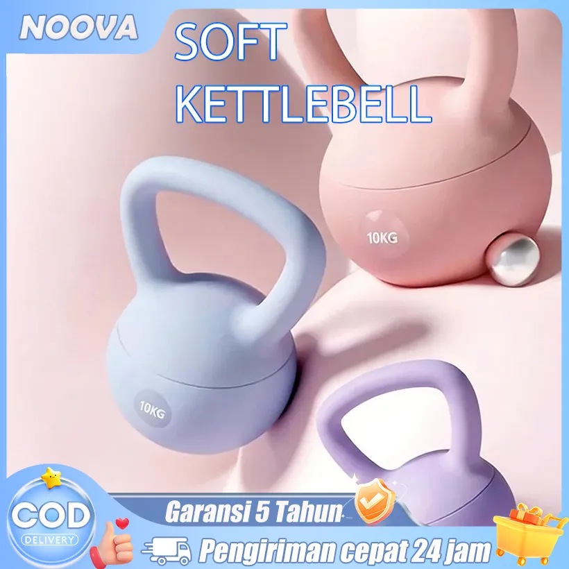 Kettlebell Lunak Neoprene 2/4/6/8/10kg | Dumbell Set | Peralatan Kebugaran Rumah Lembut untuk Wanita Latihan Beban