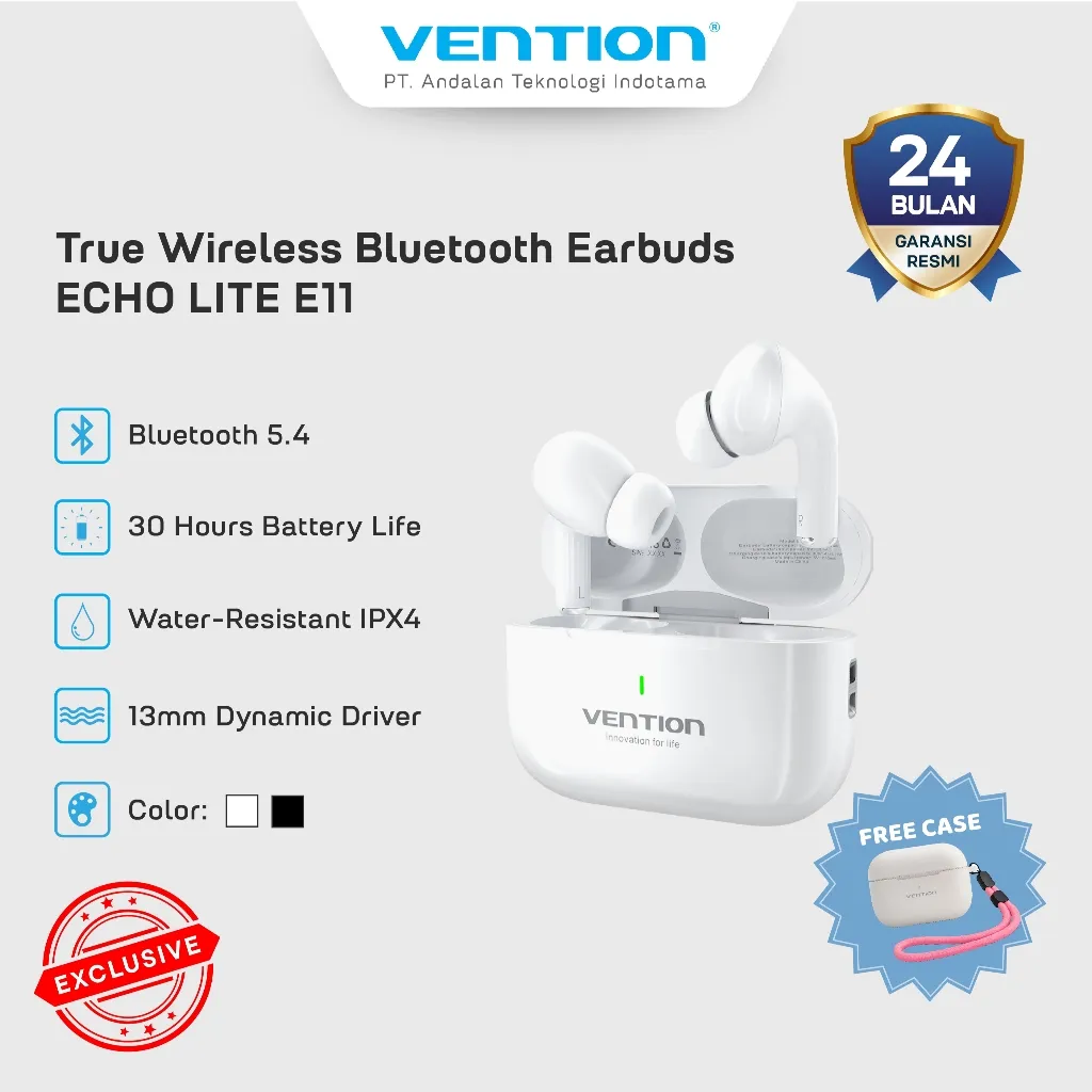 Vention Echo Lite E11 TWS True Wireless Bluetooth 5.4 Earphones Earbuds  - NBV