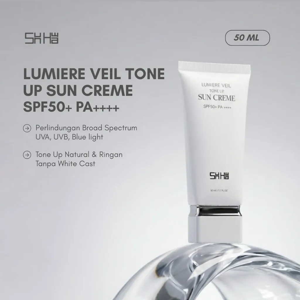 SUNHWA Lumière Veil Tone-Up Sun Crème | SPF50+ PA++++ Sunscreen