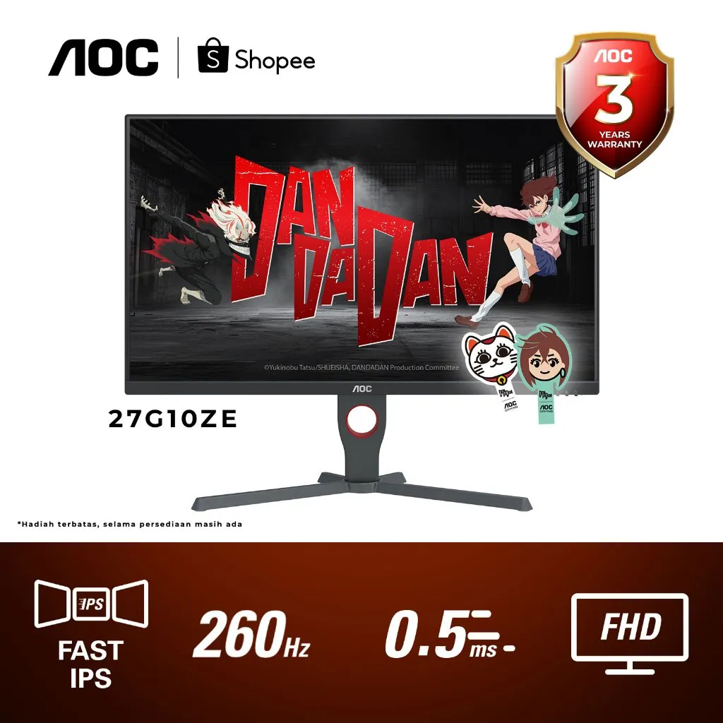 Monitor LED AOC 27G10ZE Adaptive Sync 27" FAST IPS 260Hz FHD 0.5MS HDR10 Delta E<2