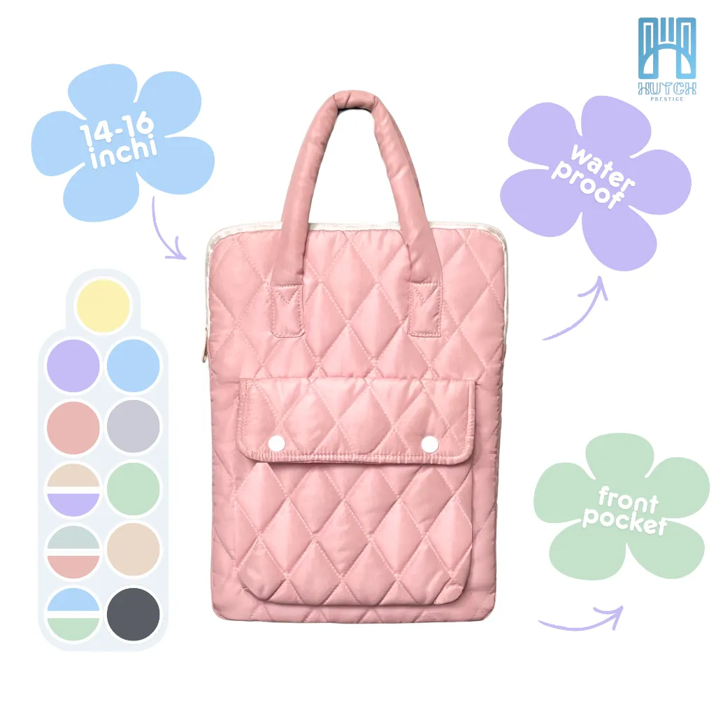 HUTCH TULA Laptop Sleeve Puffy Diamond Quilted Bag Tas Laptop 13 - 15,6 INCH / Tas Laptop / Pelindung Laptop