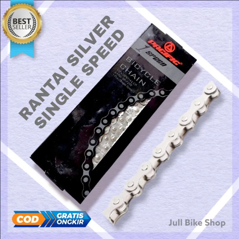 Rantai SILVER pacific chrome sepeda single fixie lipat mini bmx anak 114 link