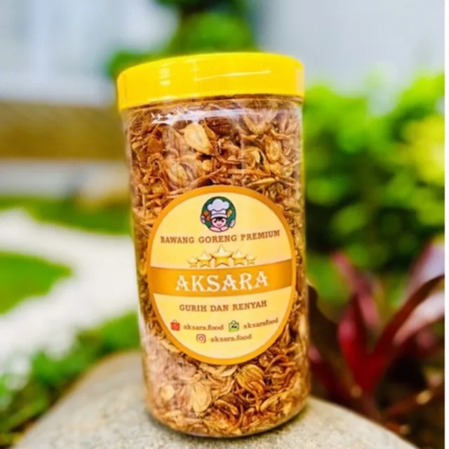 Bawang Goreng Asli Tanpa Tepung AKSARA A++ | Original Gurih dan Renyah, Tanpa Pengawet