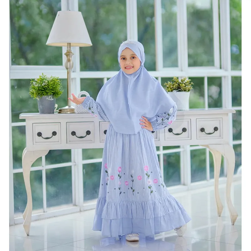 gamis set jilbab anak premium/ yasmin set hijab Rendymuslim