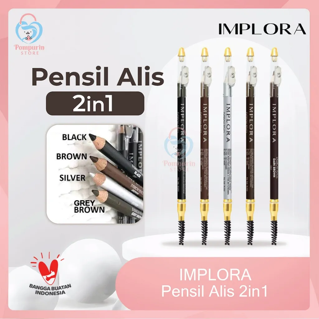 IMPLORA Pensil Alis 2in1 - Eyebrow Pencil