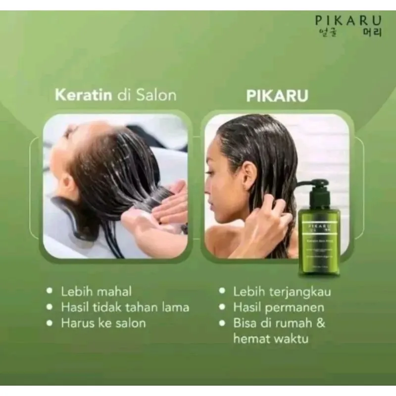 Pikaru Keratin Anti Frizz Asli 100% - Original - Treatment Perawatan Rambut