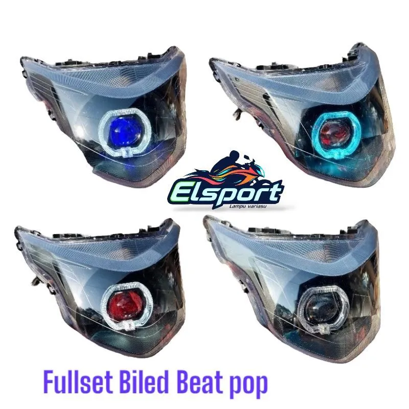 Paket Fullset Reflektor Depan BEAT POP Full Set PLUS Biled Ala Ala 2,5 Inci Super Terang