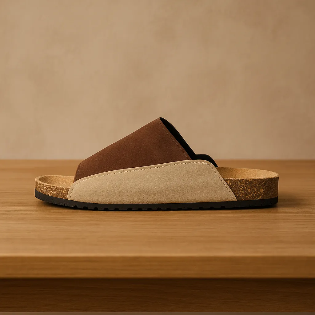 Oslo Classic Sole - Runo Project - Sendal Pria - Sandal Footbed Suede Klasik Kasual Slide Pria