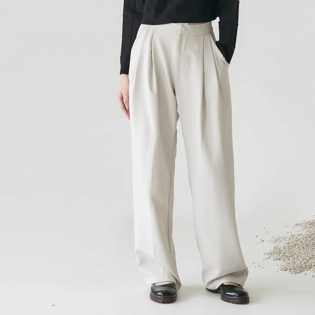 Inkano Linden - Celana wanita relaxed celana bahan wanita untuk kantor dan casual