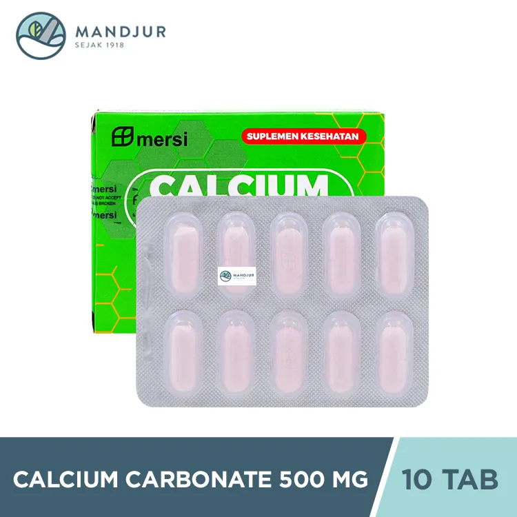 Calcium Carbonate 500 mg 10 Tablet - Suplemen Kalsium dan Kesehatan Tulang