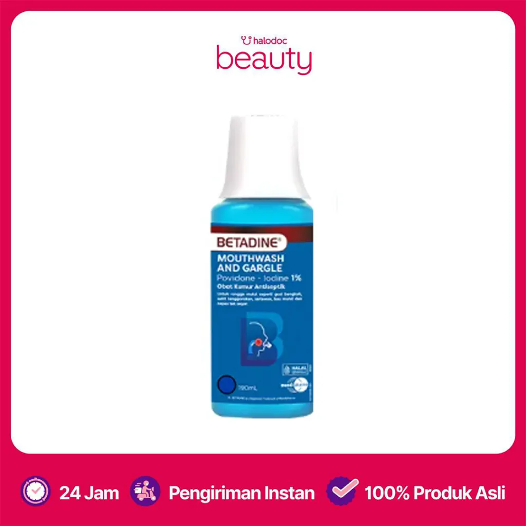 Betadine Mouthwash and Gargle Obat Kumur Antiseptik 190 mL