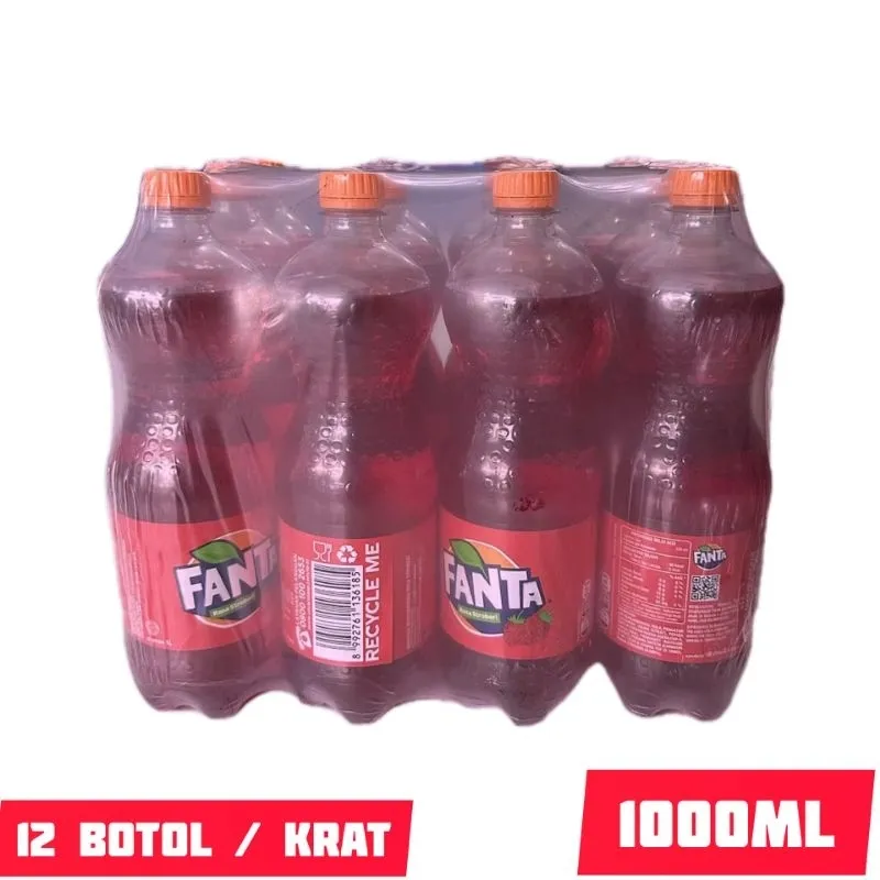Sekrat Minuman Fanta Sprite Cola Cola 12 Botol 1 Liter