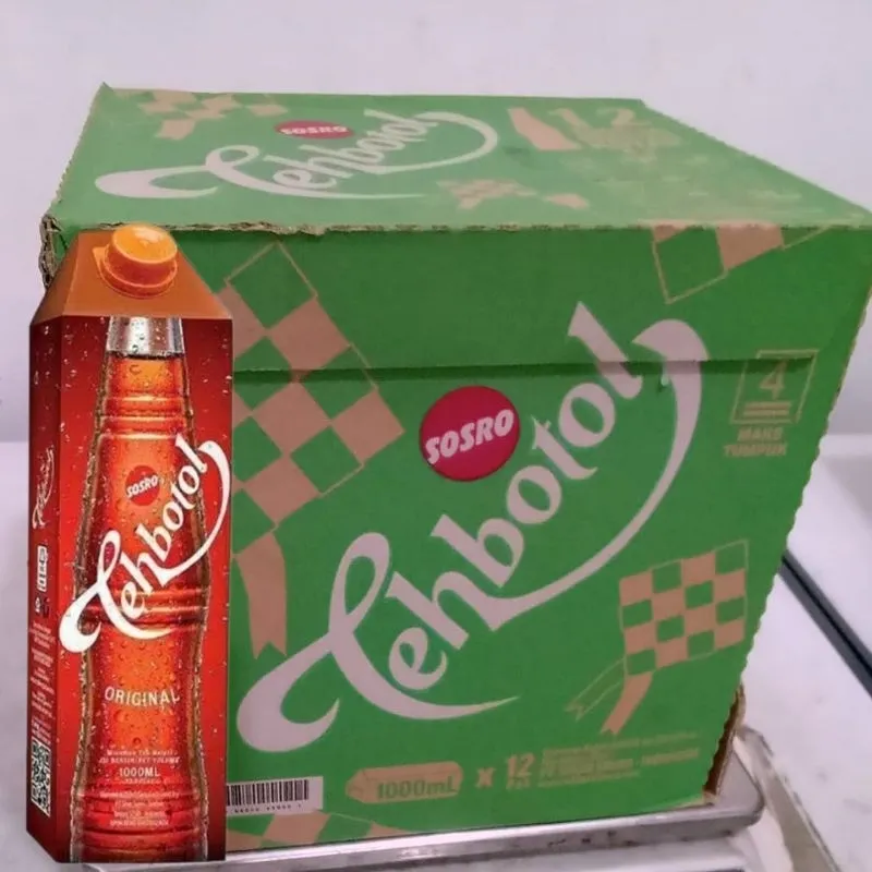 Teh Sosro Kotak 1liter Sekarton isi 12pcs Minuman Teh Original Melati Grosir