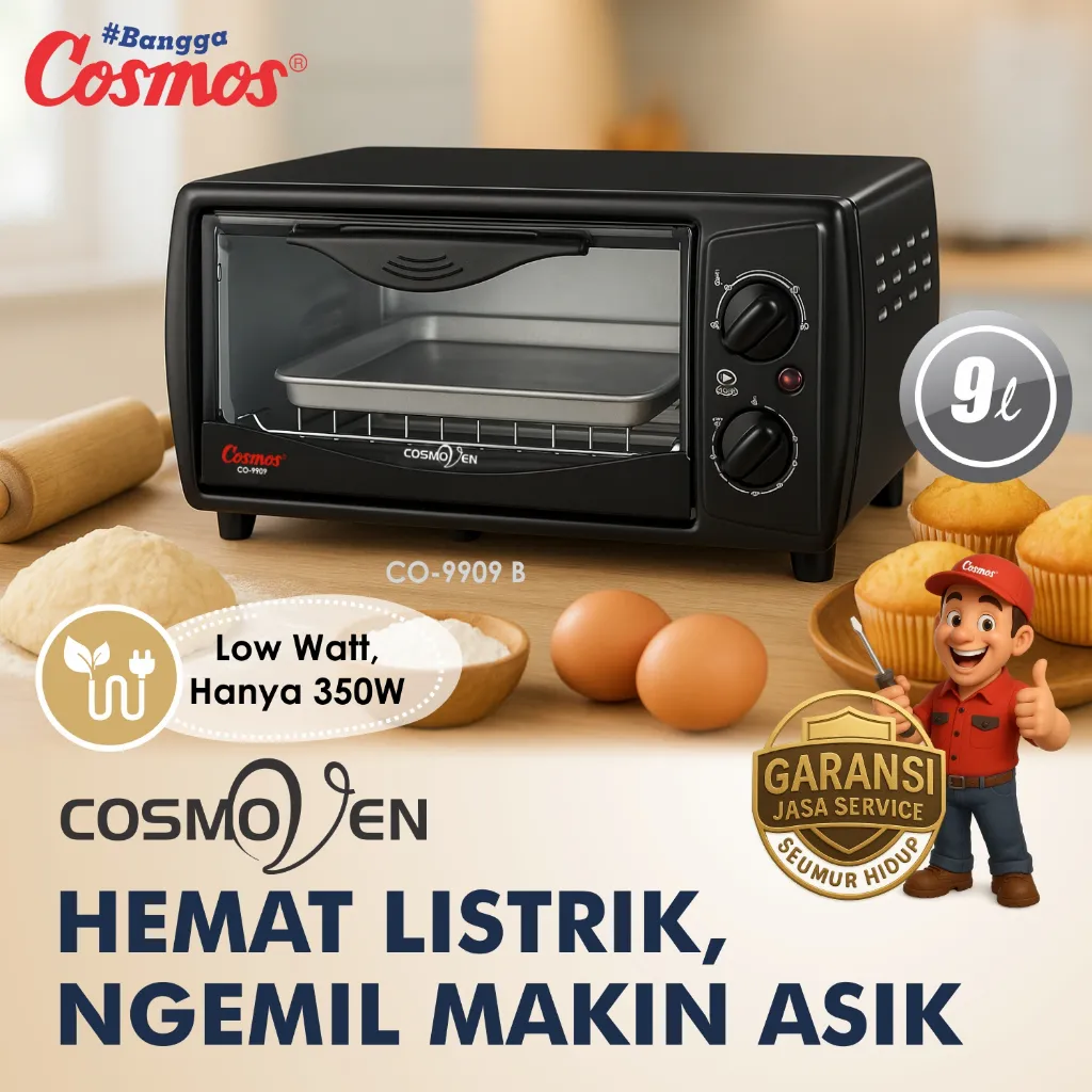 Cosmos Oven Listrik 9 Liter CO-9909 B