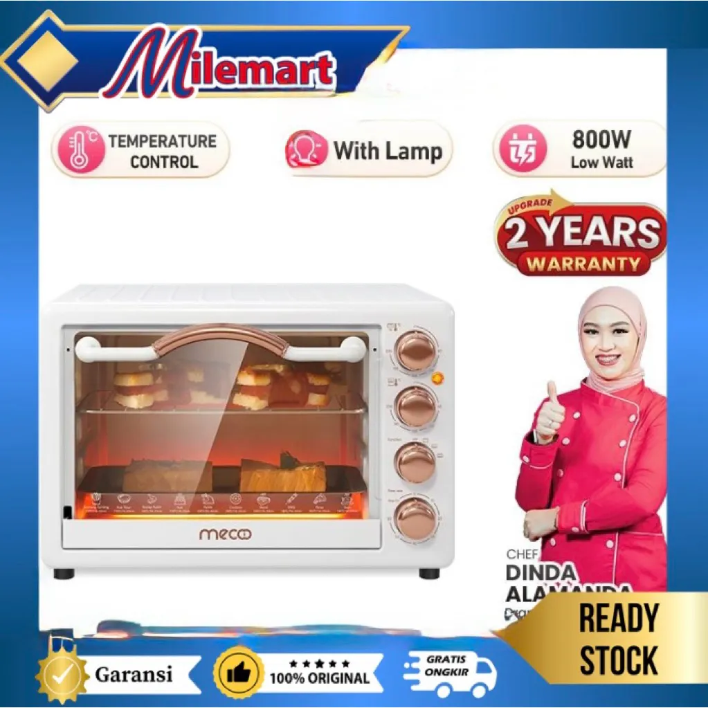 MECOO Aesthetic Electric Oven 22 Liter 400-800 Low Watt Oven Listrik GARANSI RESMI