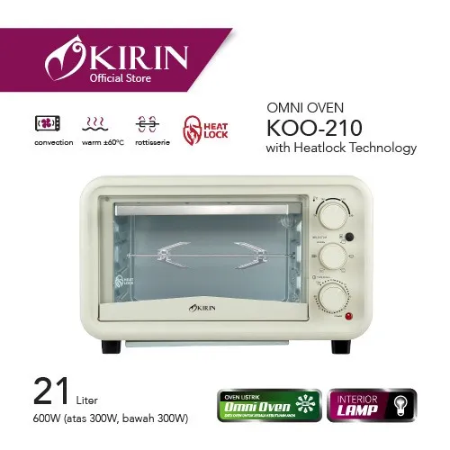 KIRIN Oven Listrik / Omni Oven Konveksi 21 Liter KOO-210 [ORI100%]