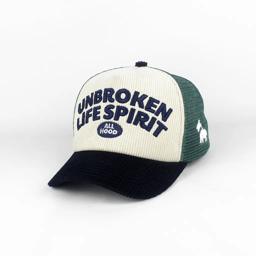 Topi Trucker Corduroy Allhood Unbroken Life Spirit
