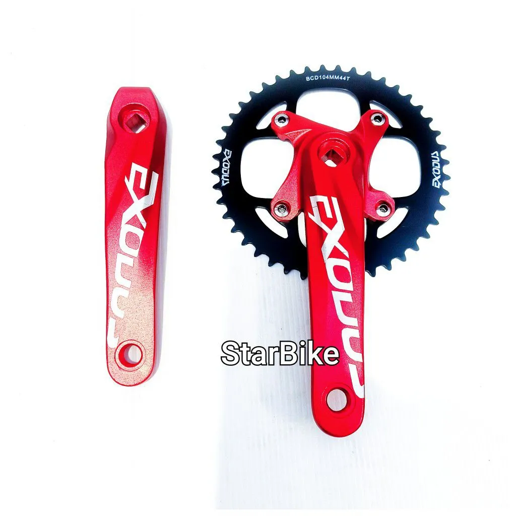 Gir Gear Crank 44T Single Speed BB As Kotak Sepeda Lipat Minion Bmx Strummer