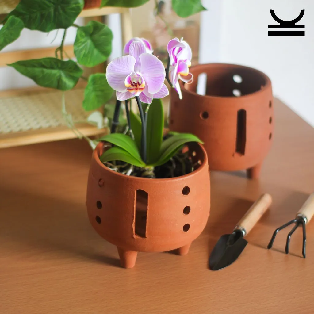 (AL05) Pot Anggrek | Pot Aesthetic | Pot Tanaman | Pot Keramik | Pot Gerabah | Pot Tanah Liat