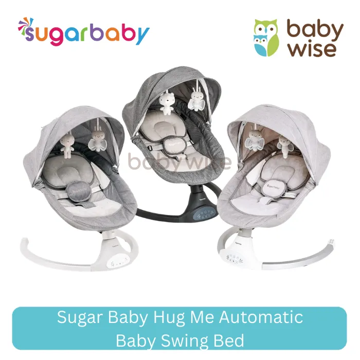 Sugar Baby Hug Me Automatic Baby Swing Bed Bouncer Rocker Melody Music & Toys- Ayunan Bayi Otomatis Elektrik + Bantal Mainan Musik