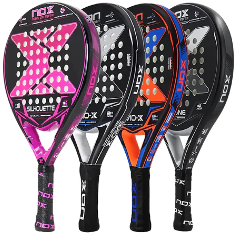 [Ori] NOX SILHOUETTE 6 Padel Racket 3K FIBER CARBON All Level & Easy Play Bentuk Tetesan Air