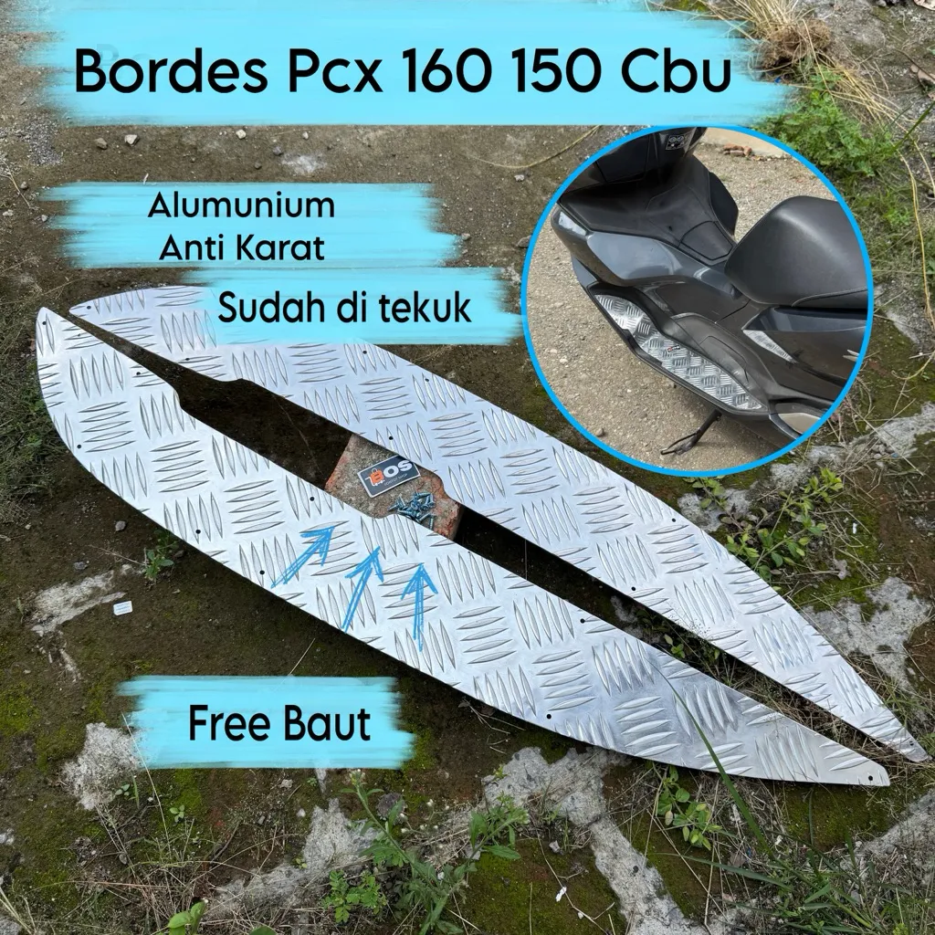 Bordes Pijakan Kaki Pcx 160 150 Cbu Bahan Alumunium