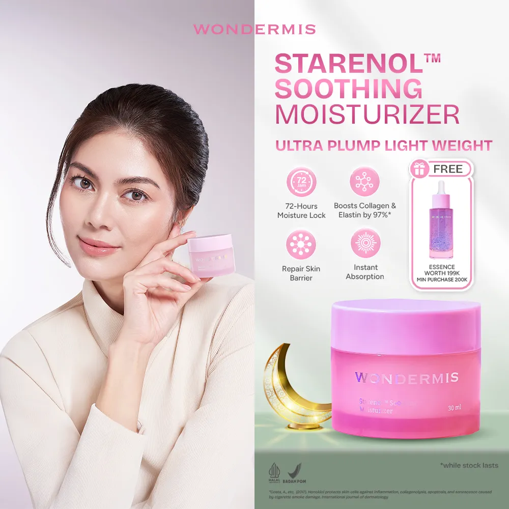 [AFFILIATE] WONDERMIS Starenol™ Soothing Moisturizer 30 ml Skin Barrier Glowing Brightening Whitening Day Cream Night Cream Semua Jenis Kulit Sensitif Ceramide Allantoin Panthenol