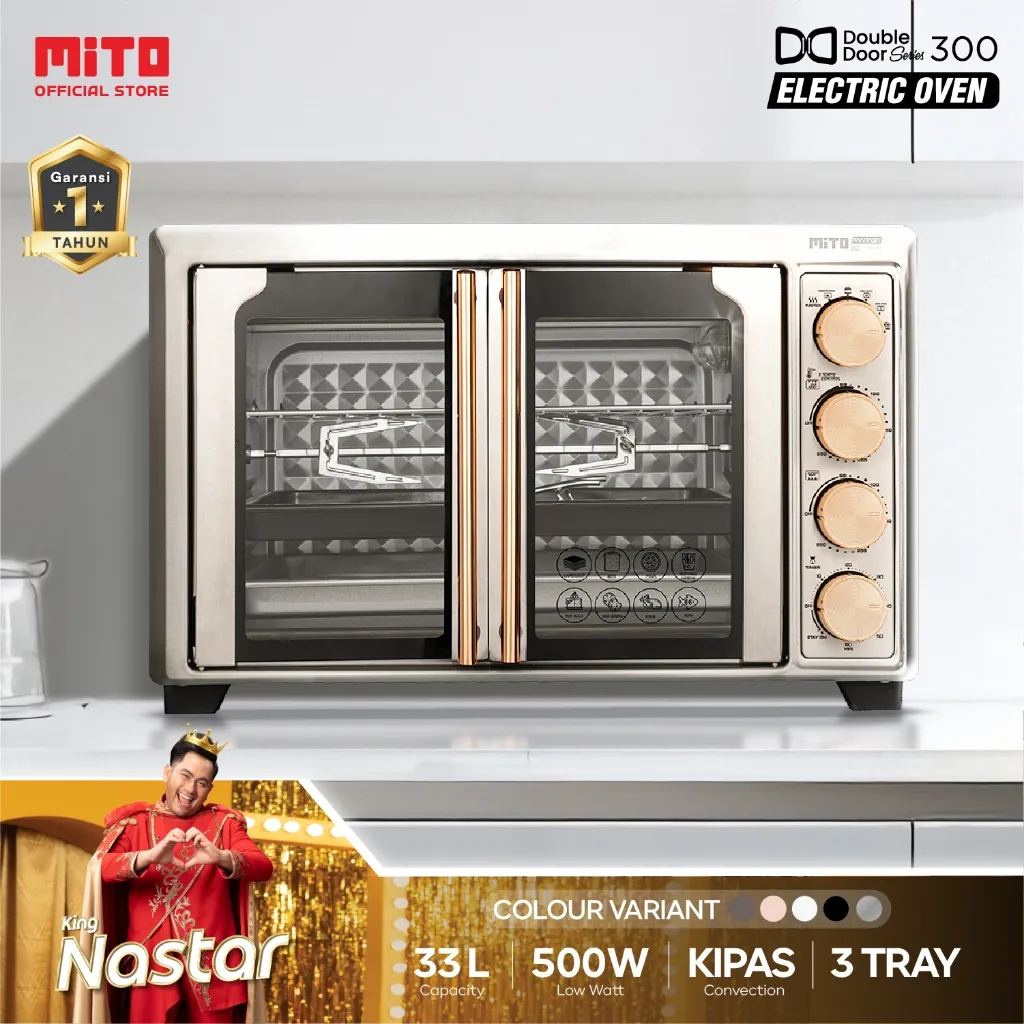 MITO Electric Oven MO300 Double Door 33L | Oven Listrik - Pemanggang Kue dan Makanan