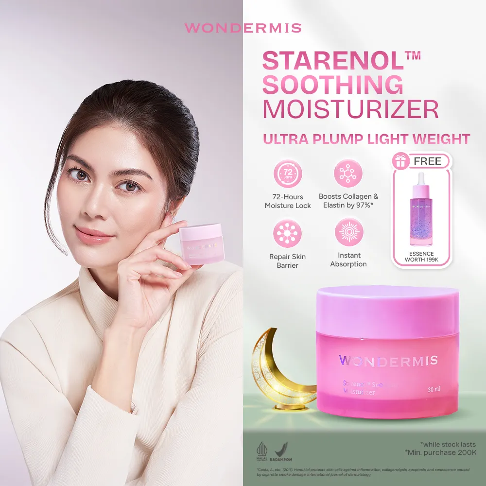 WONDERMIS Starenol™ Soothing Moisturizer 30 ml Skin Barrier Glowing Brightening Whitening Day Cream Night Cream Semua Jenis Kulit Sensitif Ceramide Allantoin Panthenol [Special]