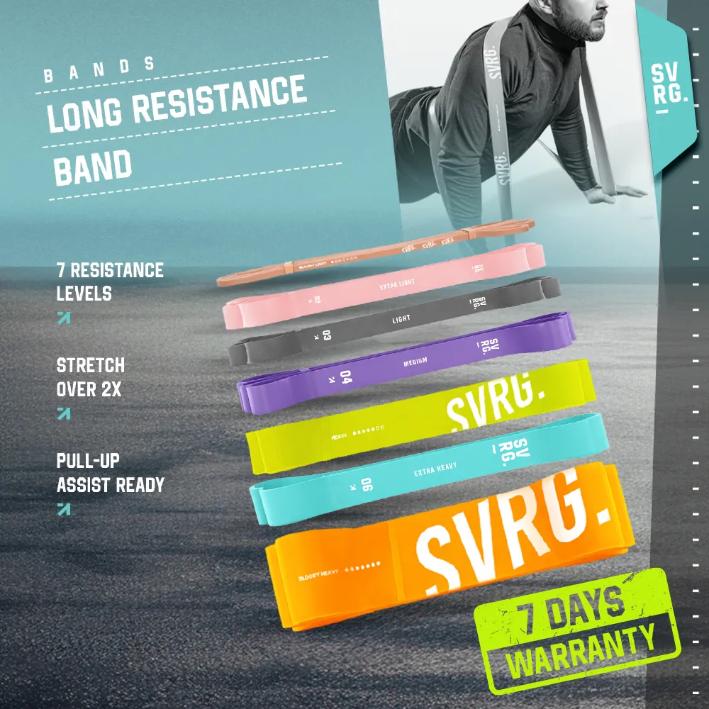 SVRG Long Resistance Band | Karet Fitness, Gym & Tension | Stretch Band | Exercise Band | Premium Latex