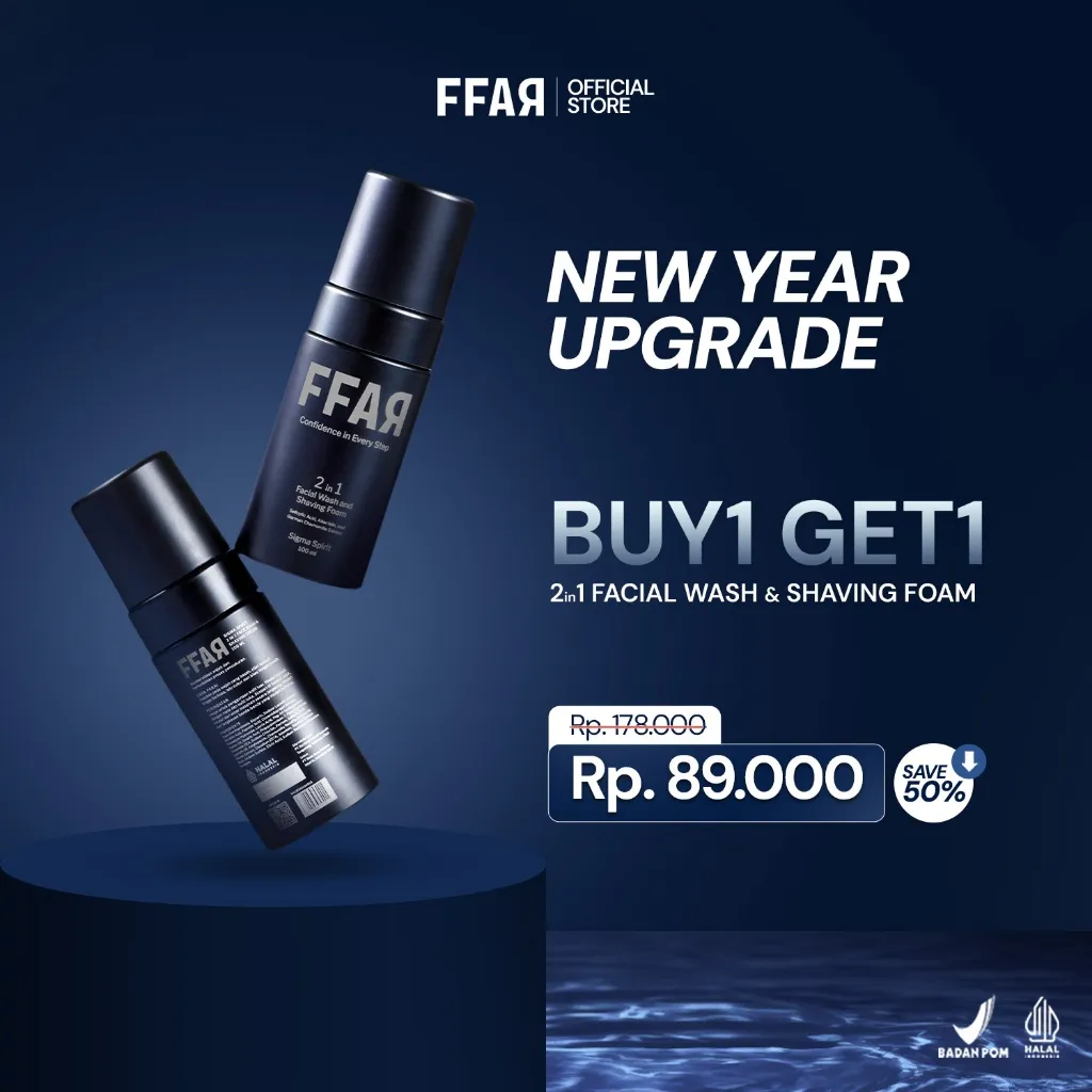 FFAR Sigma Spirit 2in1 Face Wash & Shaving Foam | 100 ML x2