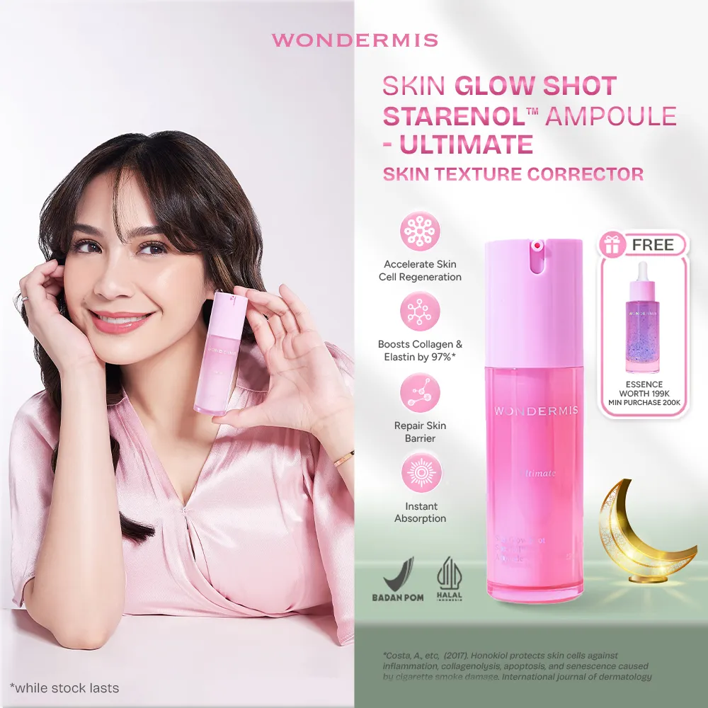 [AFFILIATE] WONDERMIS Skin Glow Shot Starenol™ Ampoule - Ultimate 22 ml Exfoliating Brightening Anti Aging Anti Acne Centella Asiatica Serum Aman Kulit Sensitif Retinol Vitamin C Microneedle Cica Madecasosside