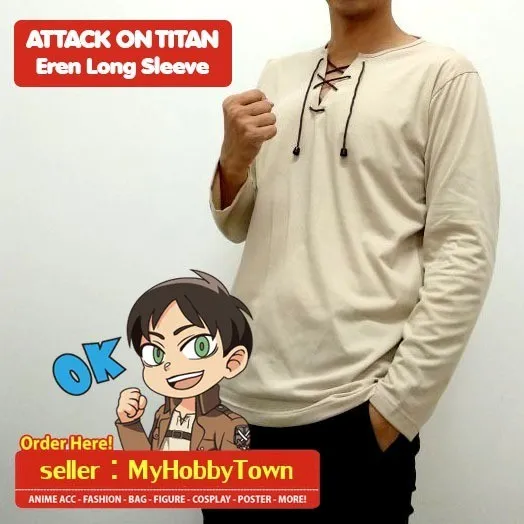 MyHobbyTown Kaos Cosplay Eren Jaeger / Kano Shuuya - Titan Kyojin Mekaku Kagerou