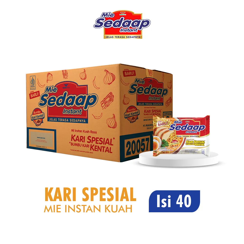 Sedaap Mie Instan Kari Kental Special Bag 75 gr isi 40 (Kardus)