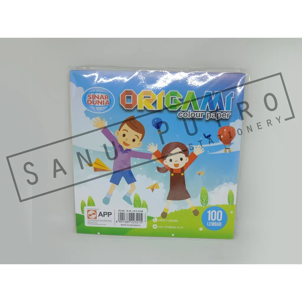 kertas origami sidu 16x16