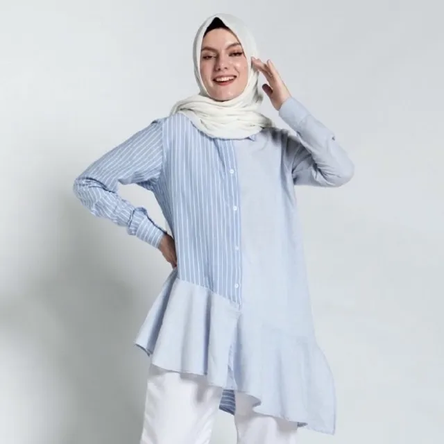 Baju Atasan Wanita Kemeja Wanita Korean Style Naila by Kin Outfit