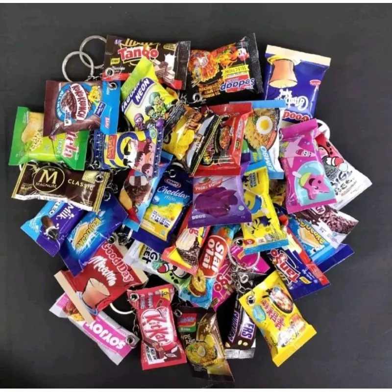 20PCS GANTUNGAN KUNCI ANEKA SNACK DLL