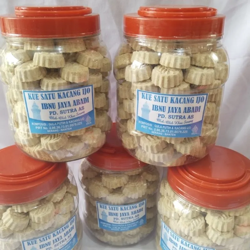 kue satu kacang ijo 1 kg Kemasan toples / Oleh oleh banten