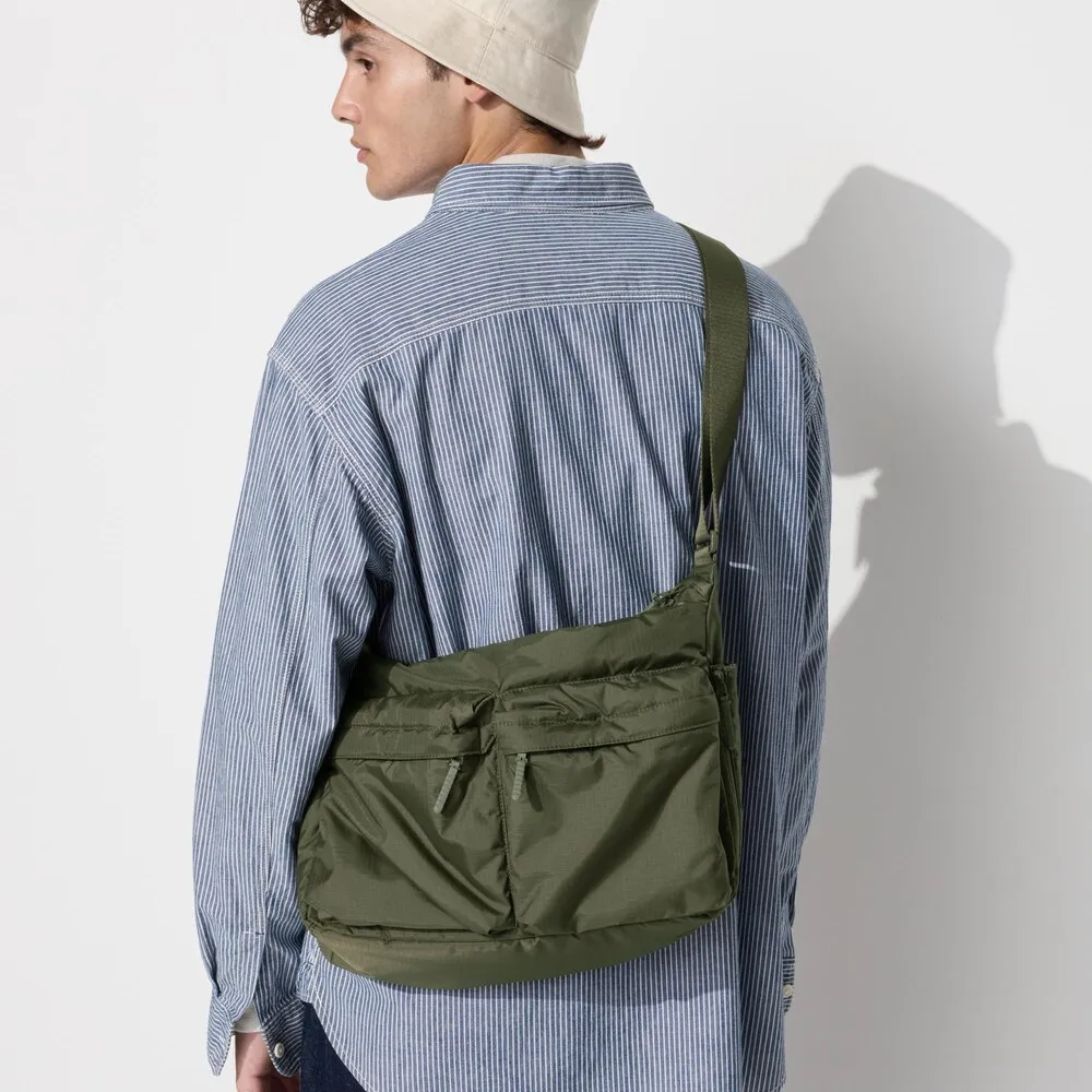 GUVDIV Tas Bahu Tas Selempang Kasual Tahan Air Tas Komuter Kebugaran Multi Pocket Sling Bag Import