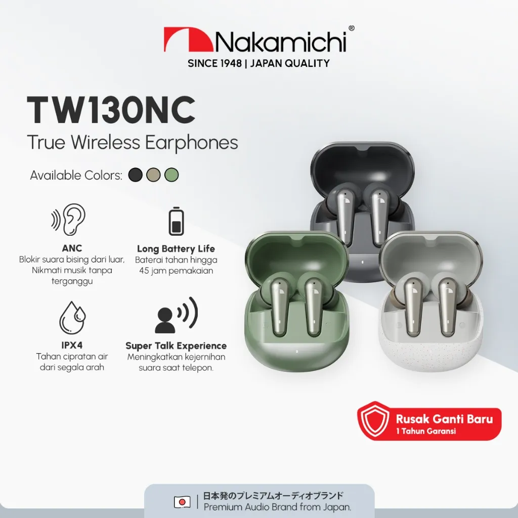 Nakamichi TW130NC TWS Earphone Full Bass Earbuds Bluetooth In Ear