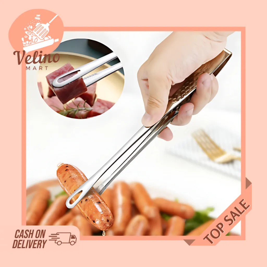 Capitan Daging BBQ Stainless Stell / Penjepit Makanan Serbaguna / Korean BBQ Steak Clip