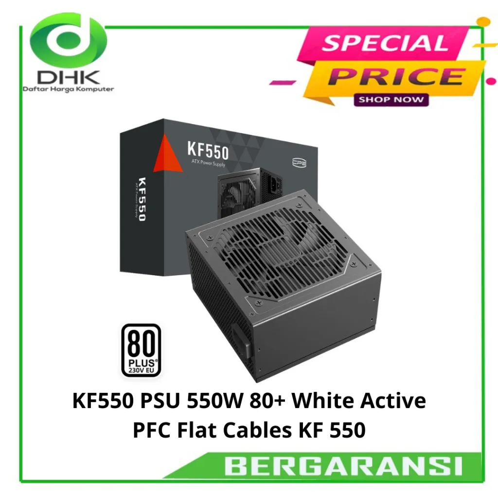 PSU PCCOOLER KF550 PSU 550W 80+ PFC Flat Cables Power supply