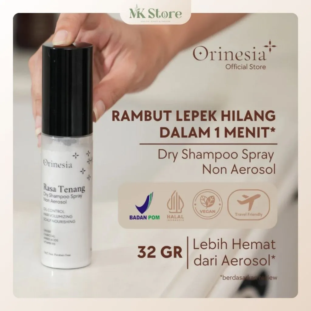 MK STORE - Orinesia Dry Shampoo Spray Non Aerosol 32g