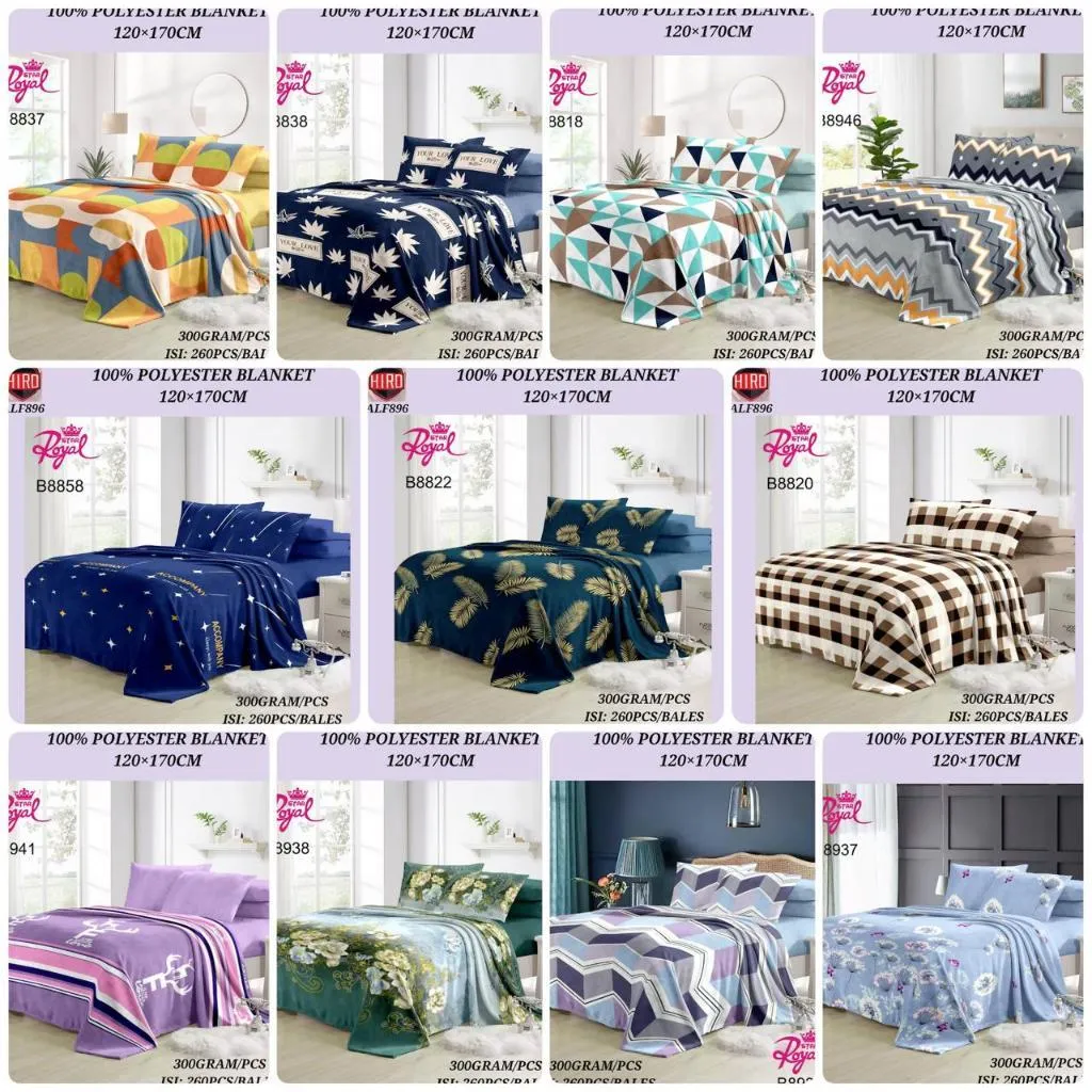 SM PAKET USAHA 10 PCS Selimut Dewasa dan Karakter Anak
