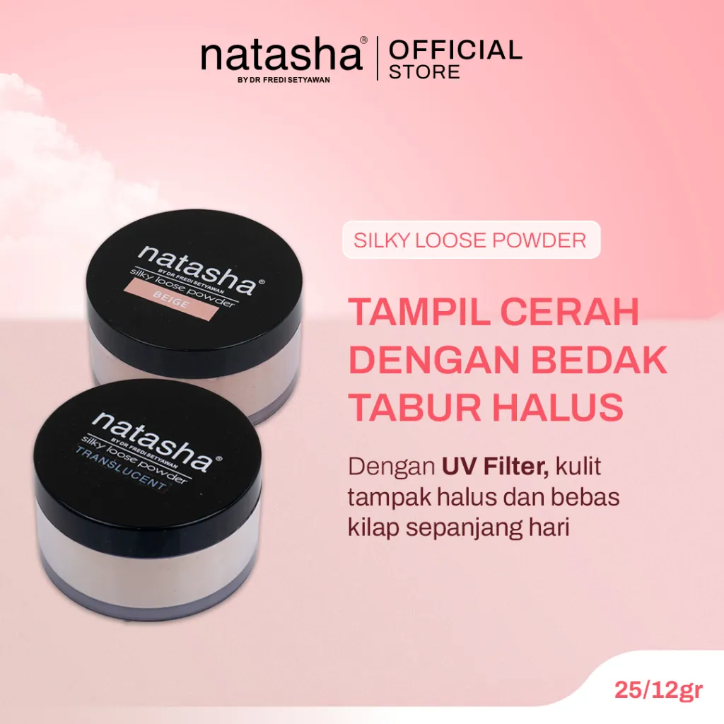 Natasha Silky Loose Powder 12 gram | Bedak Tabur 12 gram