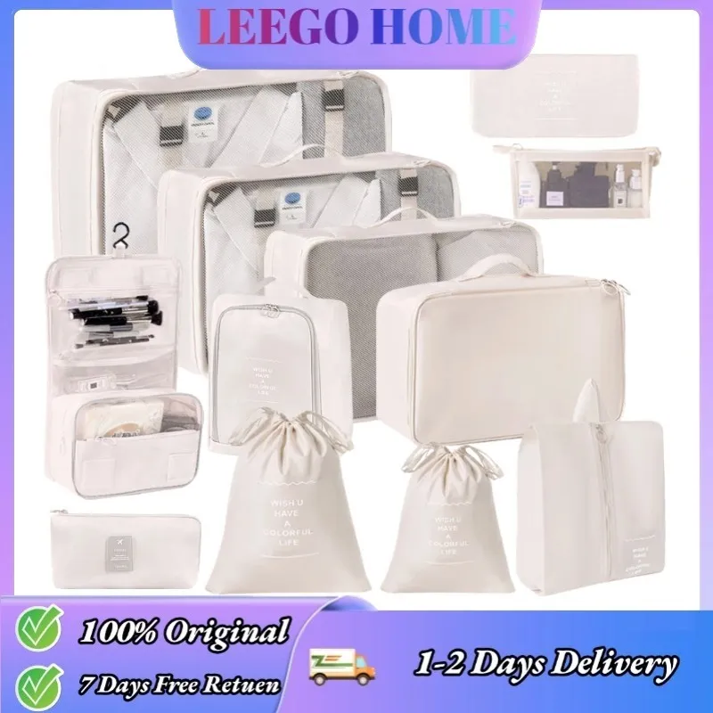 8 in 1 Tas Travel Bag Tas Penyimpanan Perjalanan Storage BagTas Travel Organizer Set Kantong Bagasi Portabel Suitcase Organizer